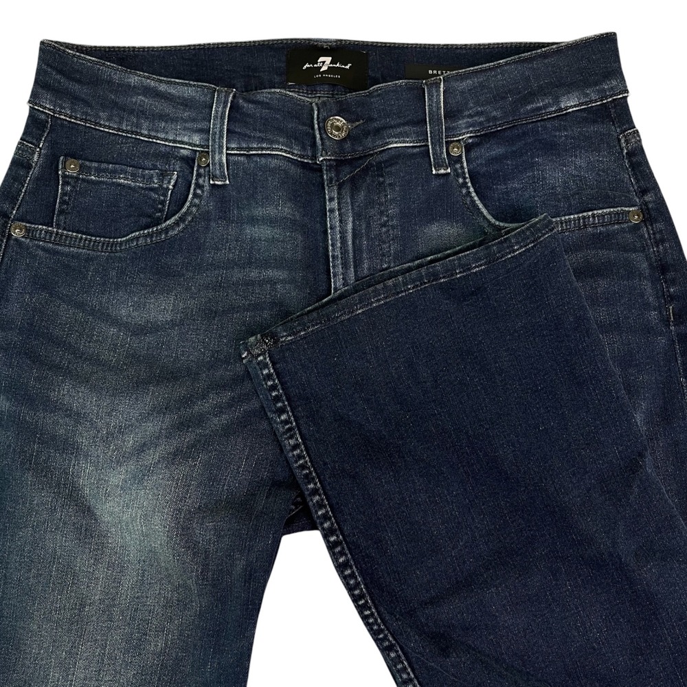 7 For All Mankind Brett Men's Bootcut Jeans Dark Wash Indigo Size 30 RN115561